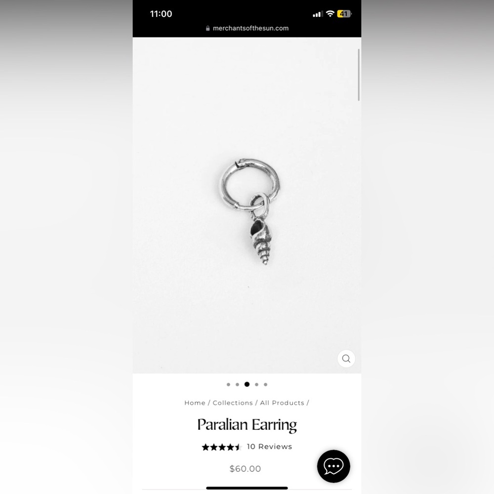 OG exclusive Paralian earring silver 9.25 from merchants of the sun